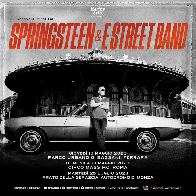 Barley Arts - Bruce Springsteen And The E Street Band, i concerti di Ferrara e Roma sono Sold Out. A Monza disponibilità nei settori C1 e C2.